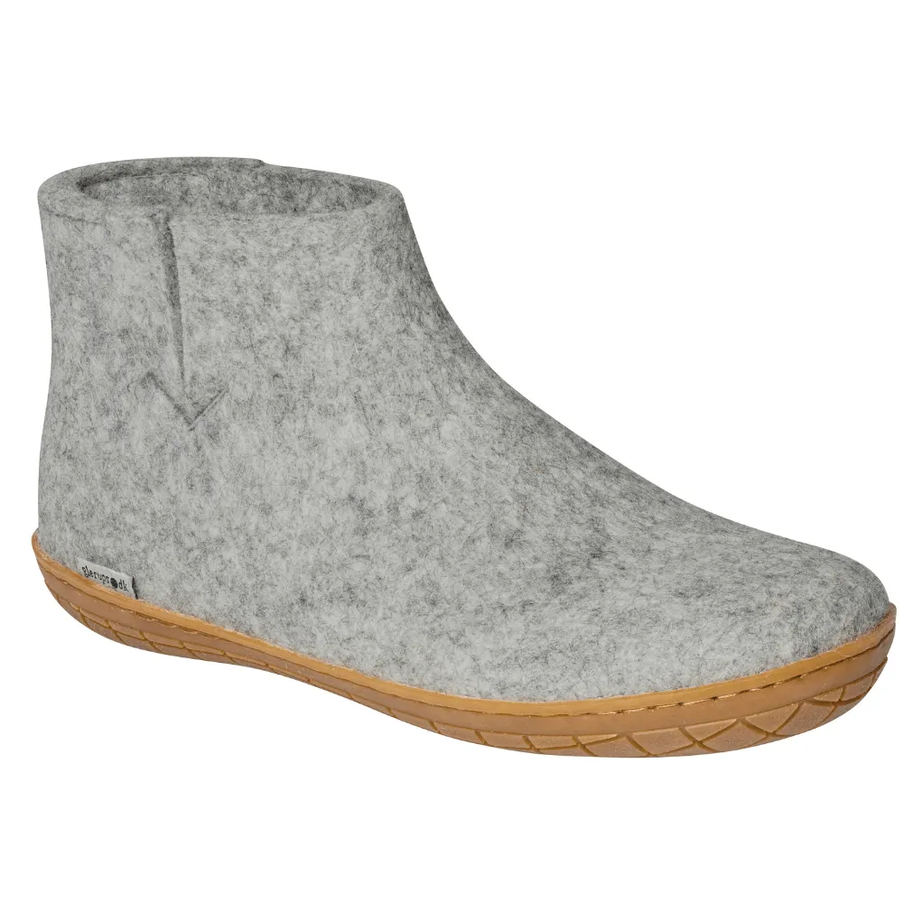 Mountain Strong Glerups Slipper - Boot - Honey Rubber Sole - Grey GR-01-00