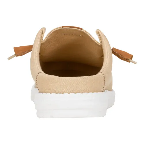 Wally Slip Stretch Canvas - Tan/White Synthetic Stable Core