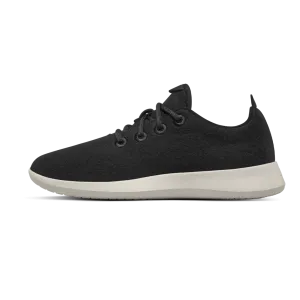 Flat Comfort Women's Wool Runner - True Black (Cream Sole)