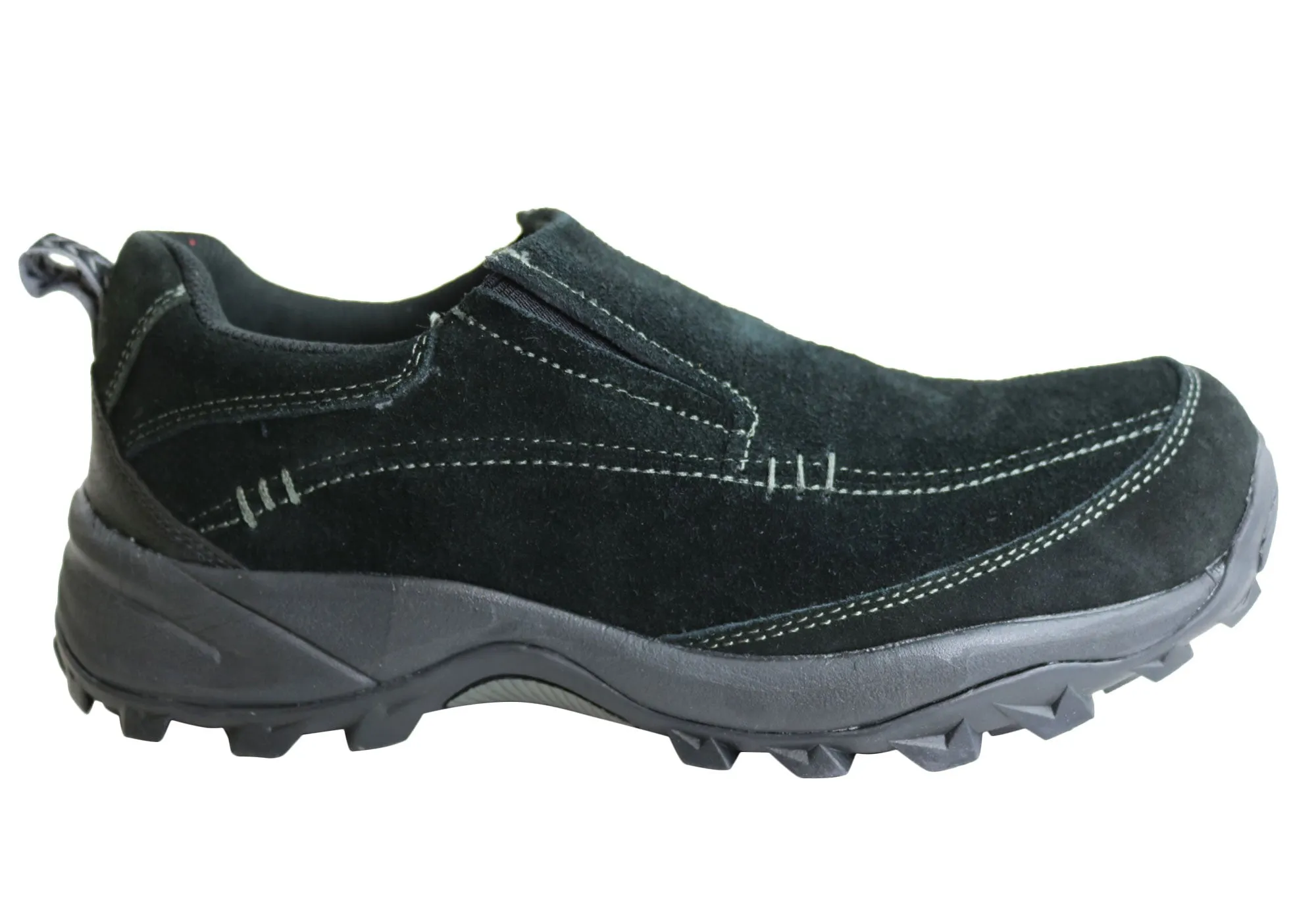 Slatters Panama Mens Suede Casual Slip On Shoes Balanced Walk