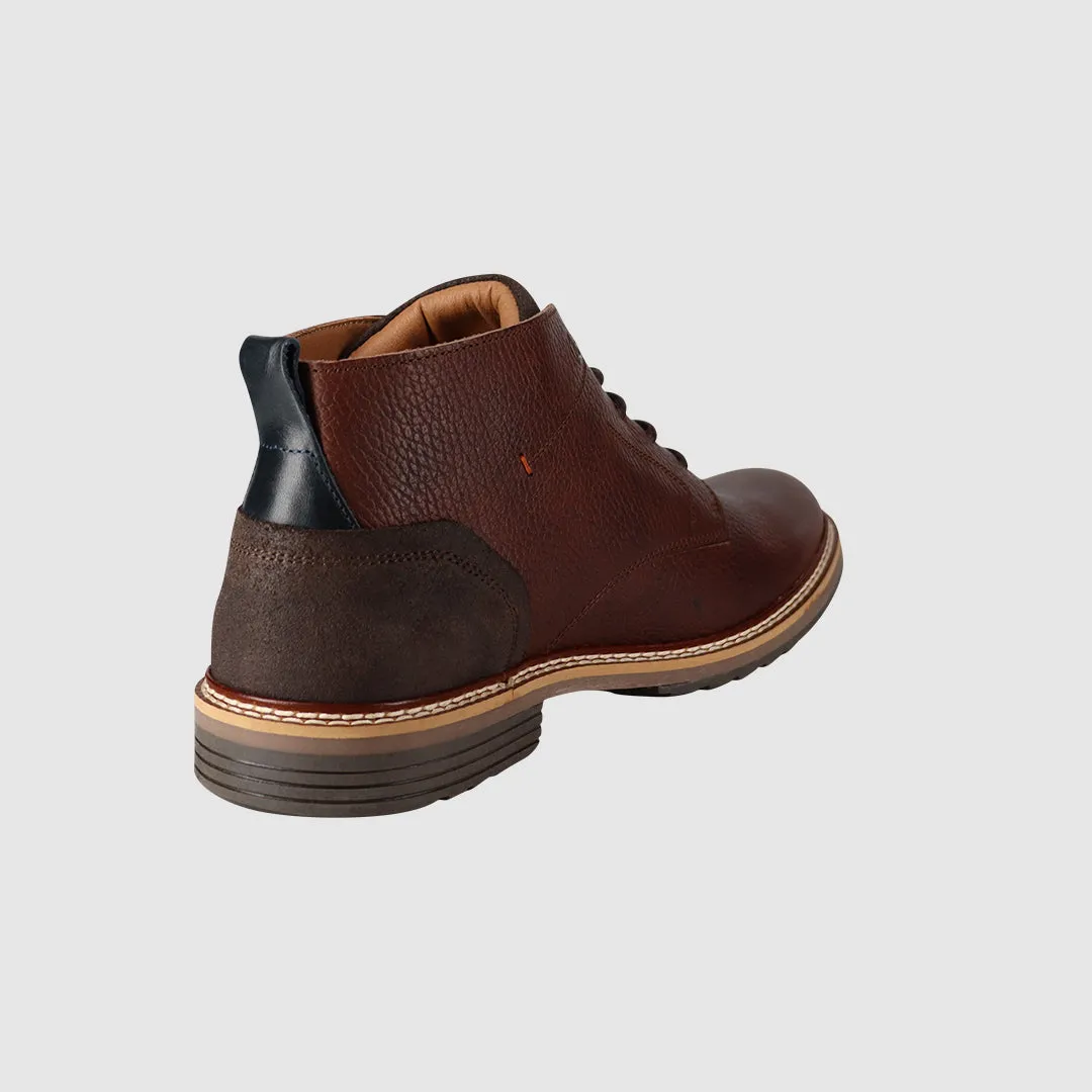Relaxed Fit Bistro Lace Up Boots Dark Brown