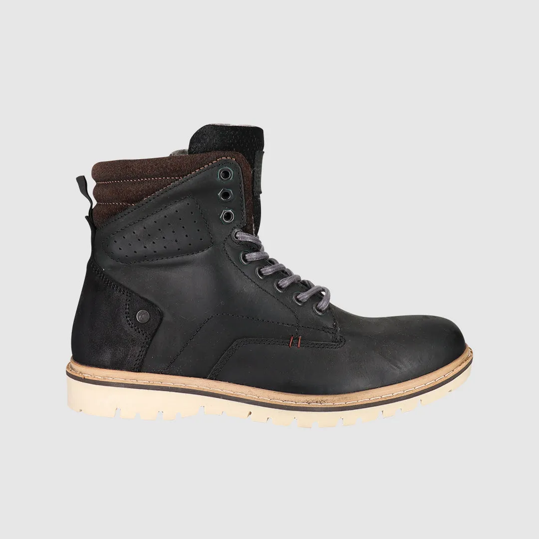 Wilder Lace Up Boots Black Seamless Comfort Trail Exploration Resistant to wear