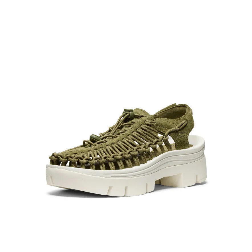 Outdoor Training Hiking Path All Gender UNEEK PLT Sneaker  |  Martini Olive/Star White
