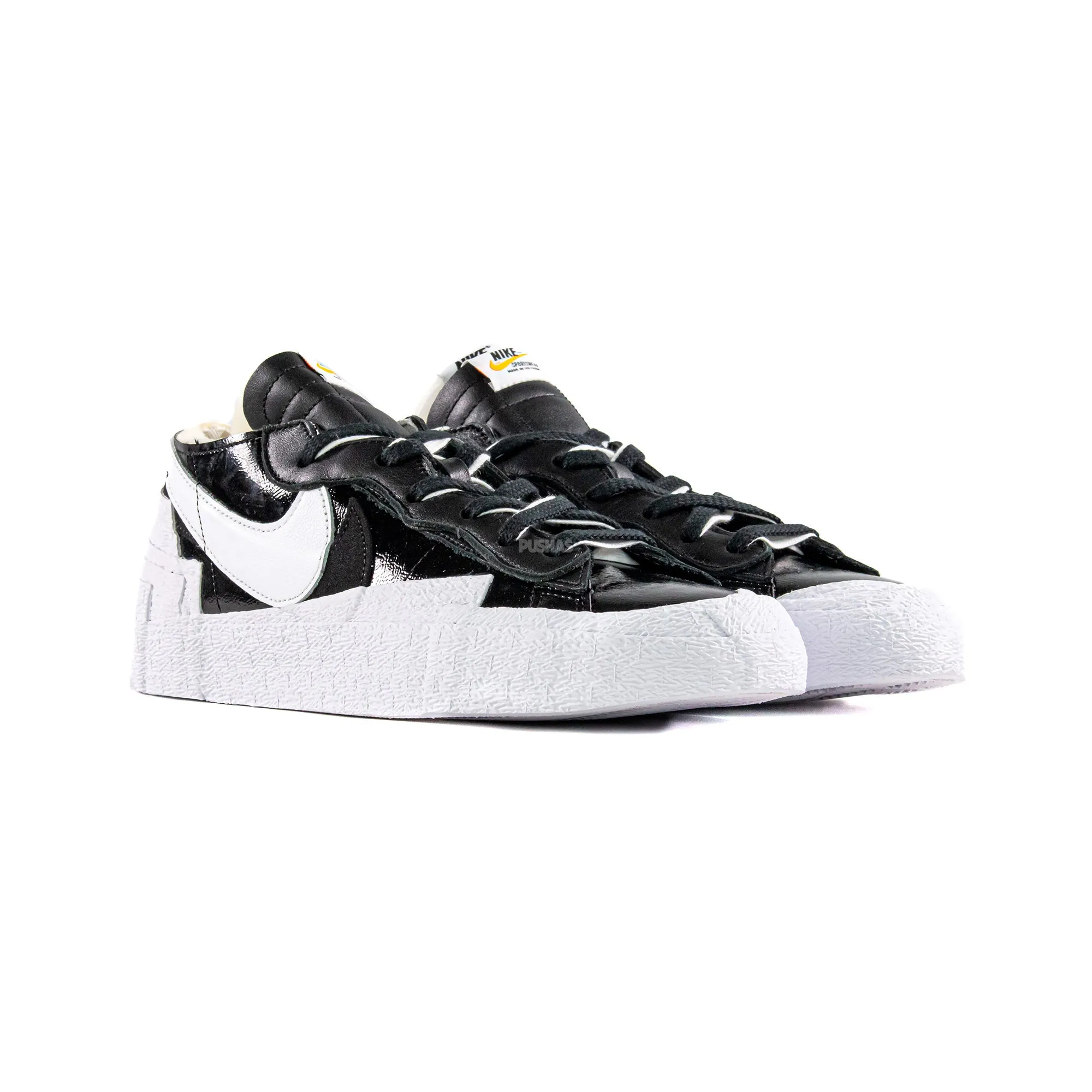 Brave Walk Nike Blazer Low x Sacai 'Black Patent Leather' (2022)