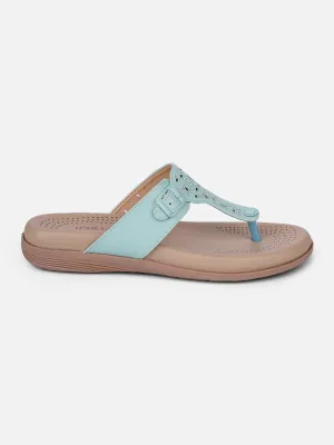 Comfortable For Walks Women's Mint Thong Sandals (IU6011)