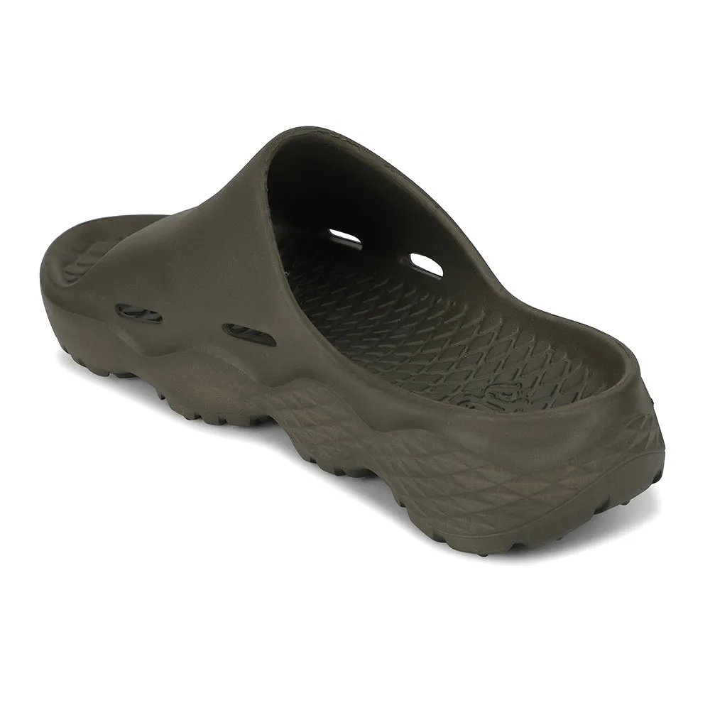 Luxury Resort Insole Soft A-HA Olive Green Casual Slipper For Men SOFTWALK By Liberty