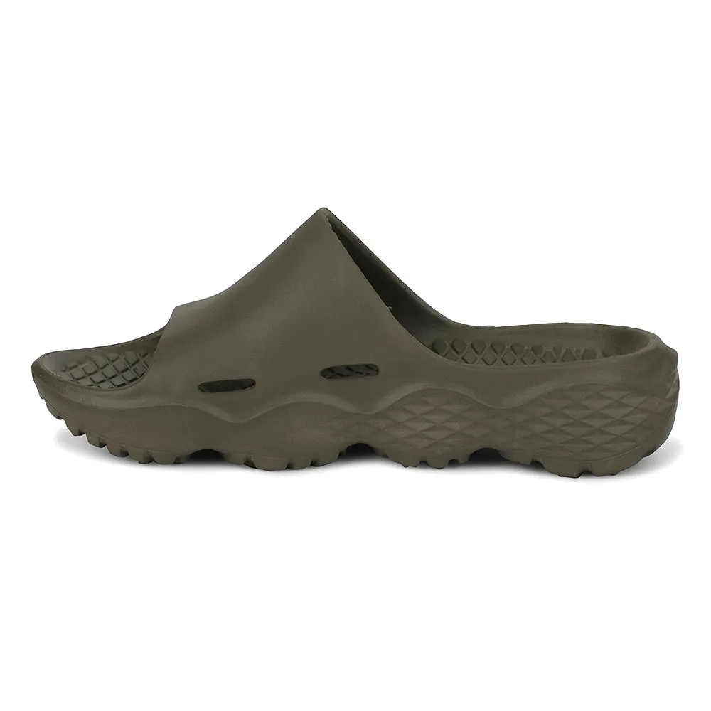 Family Time Outfit Key A-HA Olive Green Casual Slipper For Men SOFTWALK By Liberty