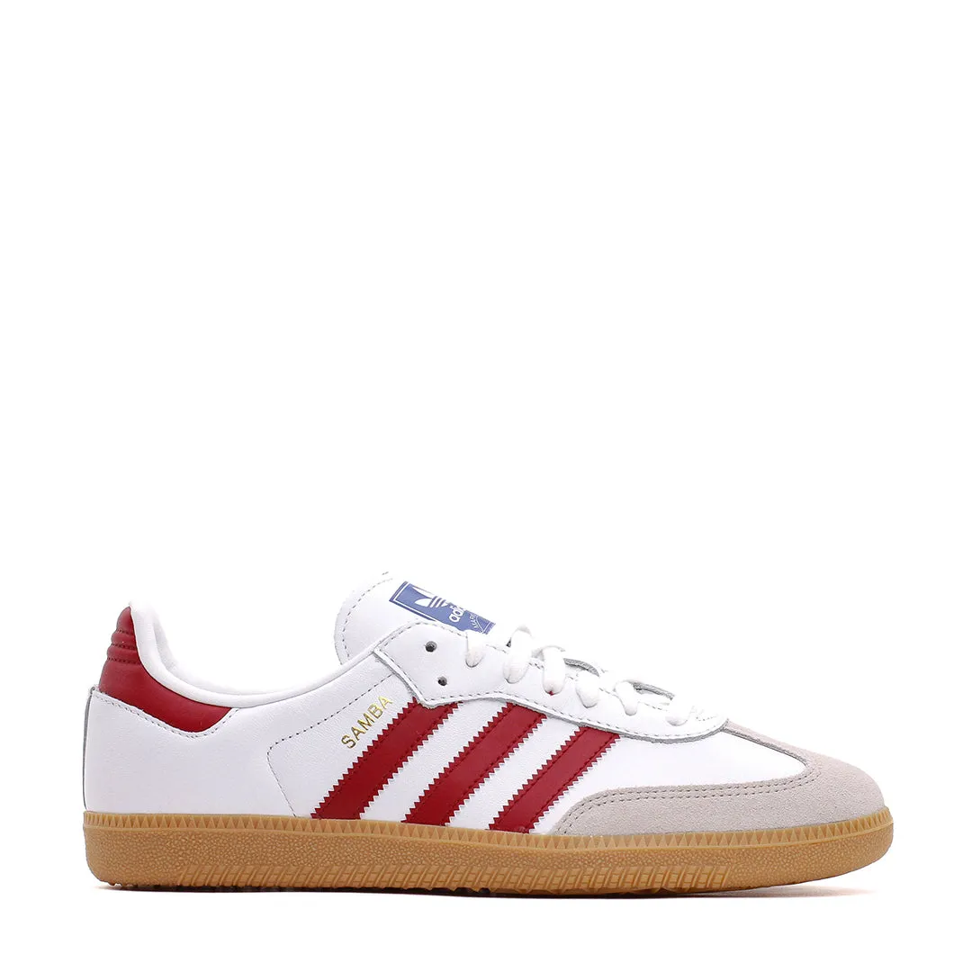 Kids Fun Slip Resistant Outdoor Explorers Adidas Originals Men Samba OG White Burgundy IF3813