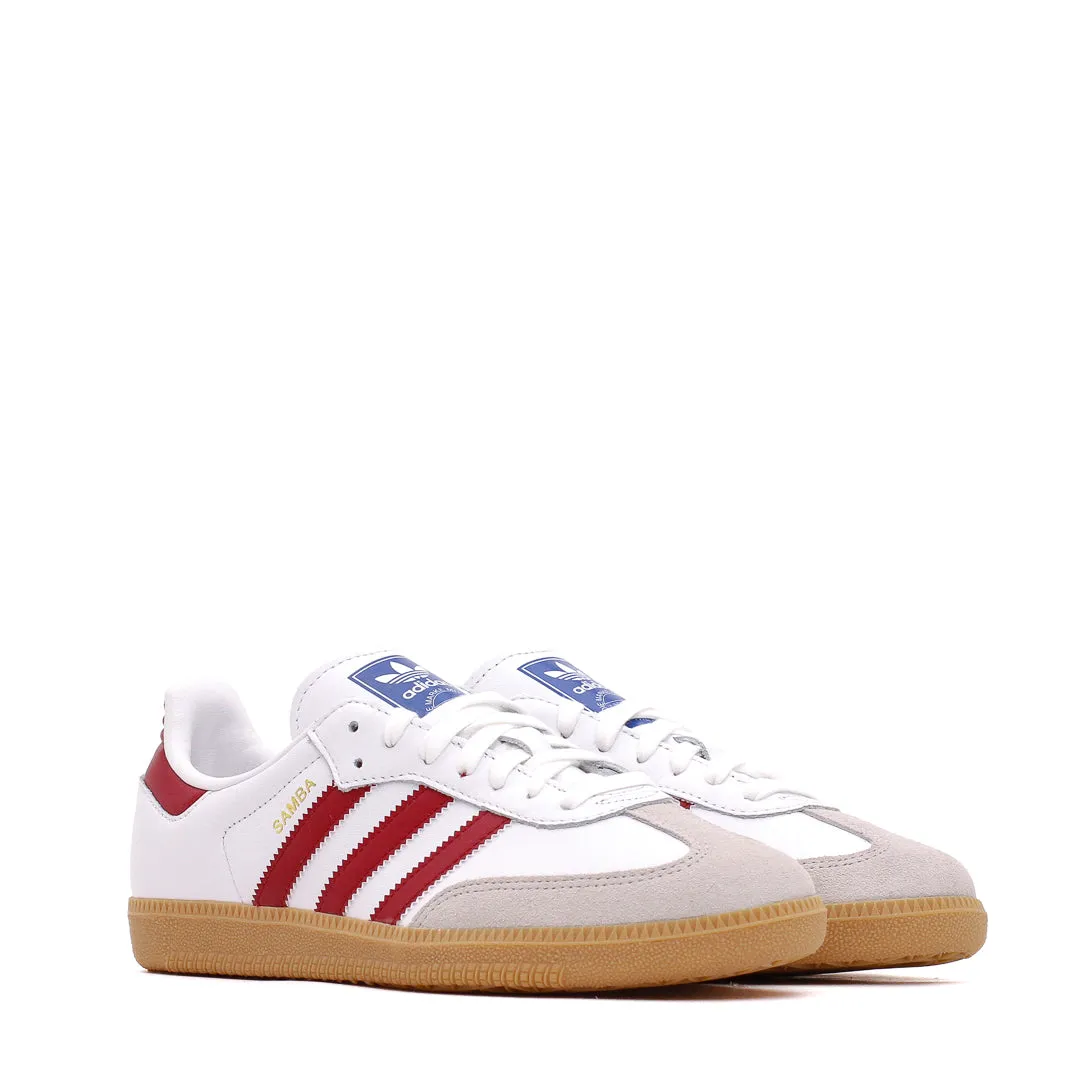 Adidas Originals Men Samba OG White Burgundy IF3813 Anti Slip Active Day