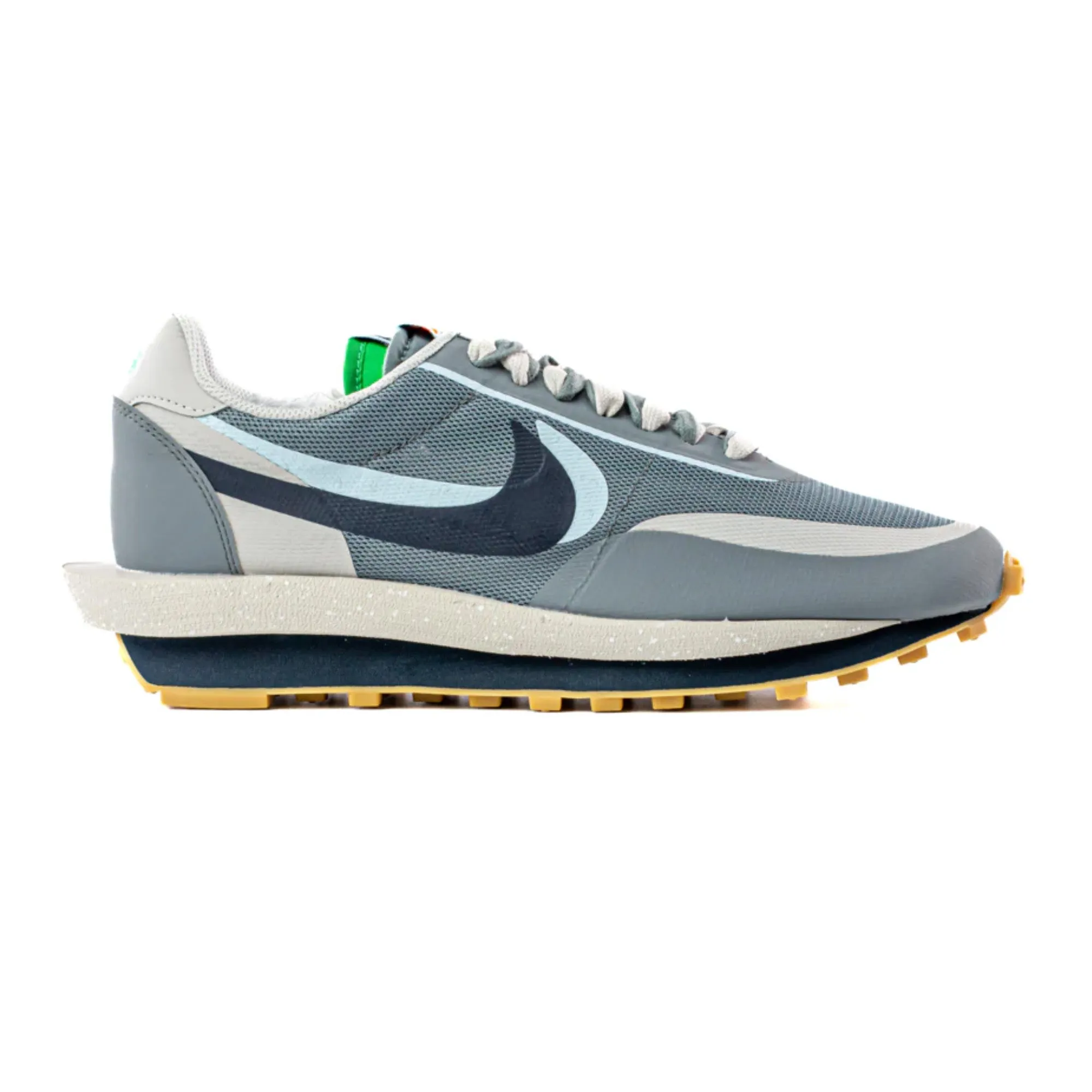 LD Waffle x Sacai x CLOT 'Cool Grey' Quiet Step Green Core