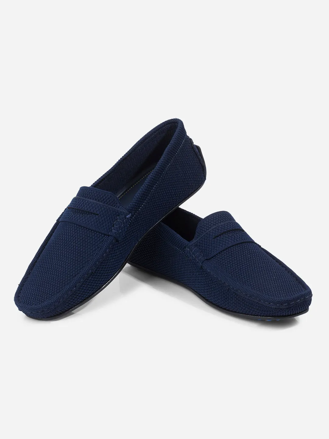 Rapid Motion Flexible Men's Navy Moc Toe Sued Finish Casual Loafer (IX4109)