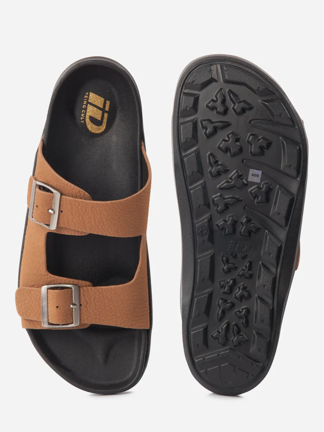 Men's Tan Strap Sandals (ID4271) Lightweight Form Rainy Day Power Flow