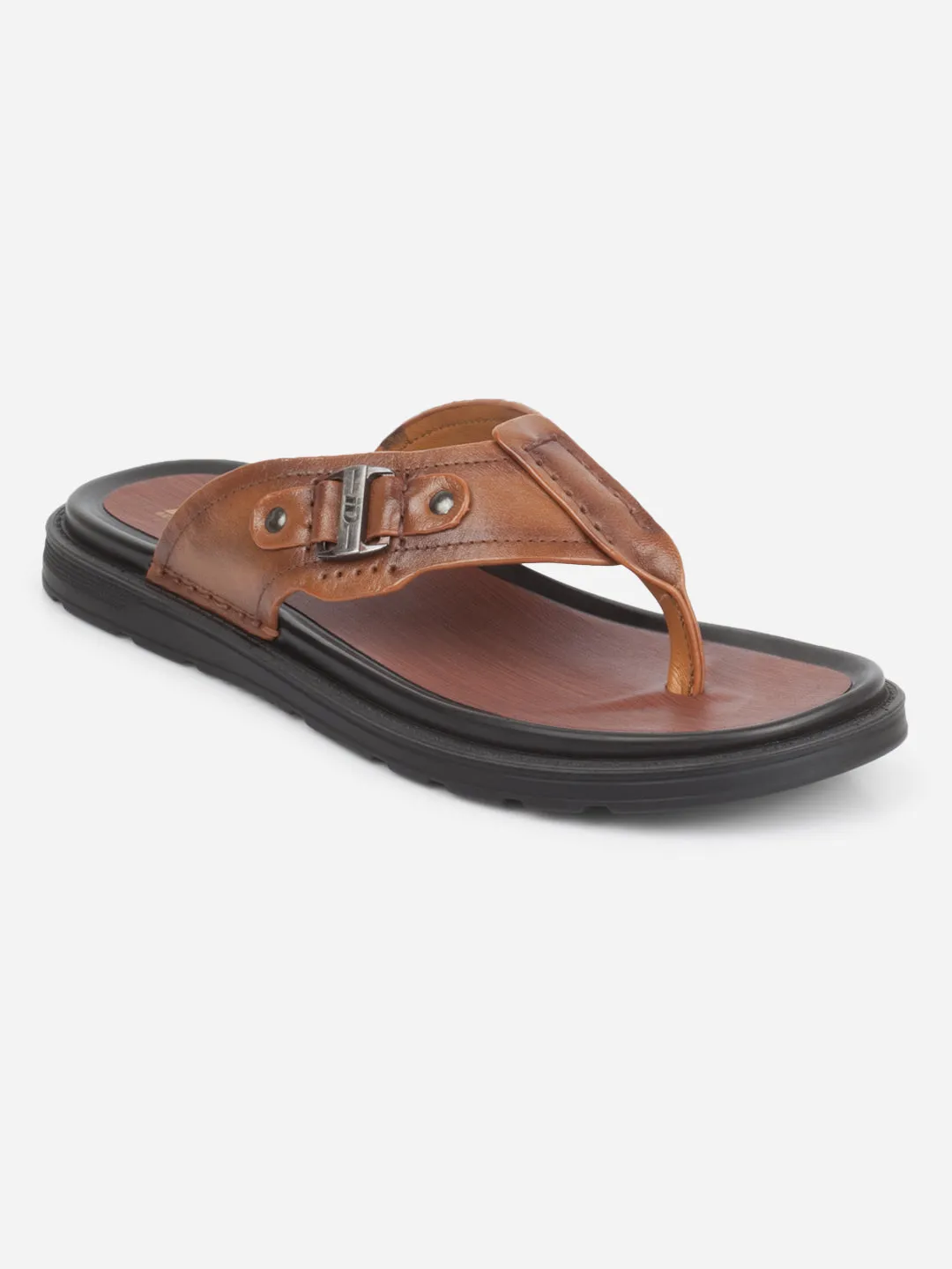 Heritage Line Earth Mood Men's Tan Thong Sandal (ID4241)