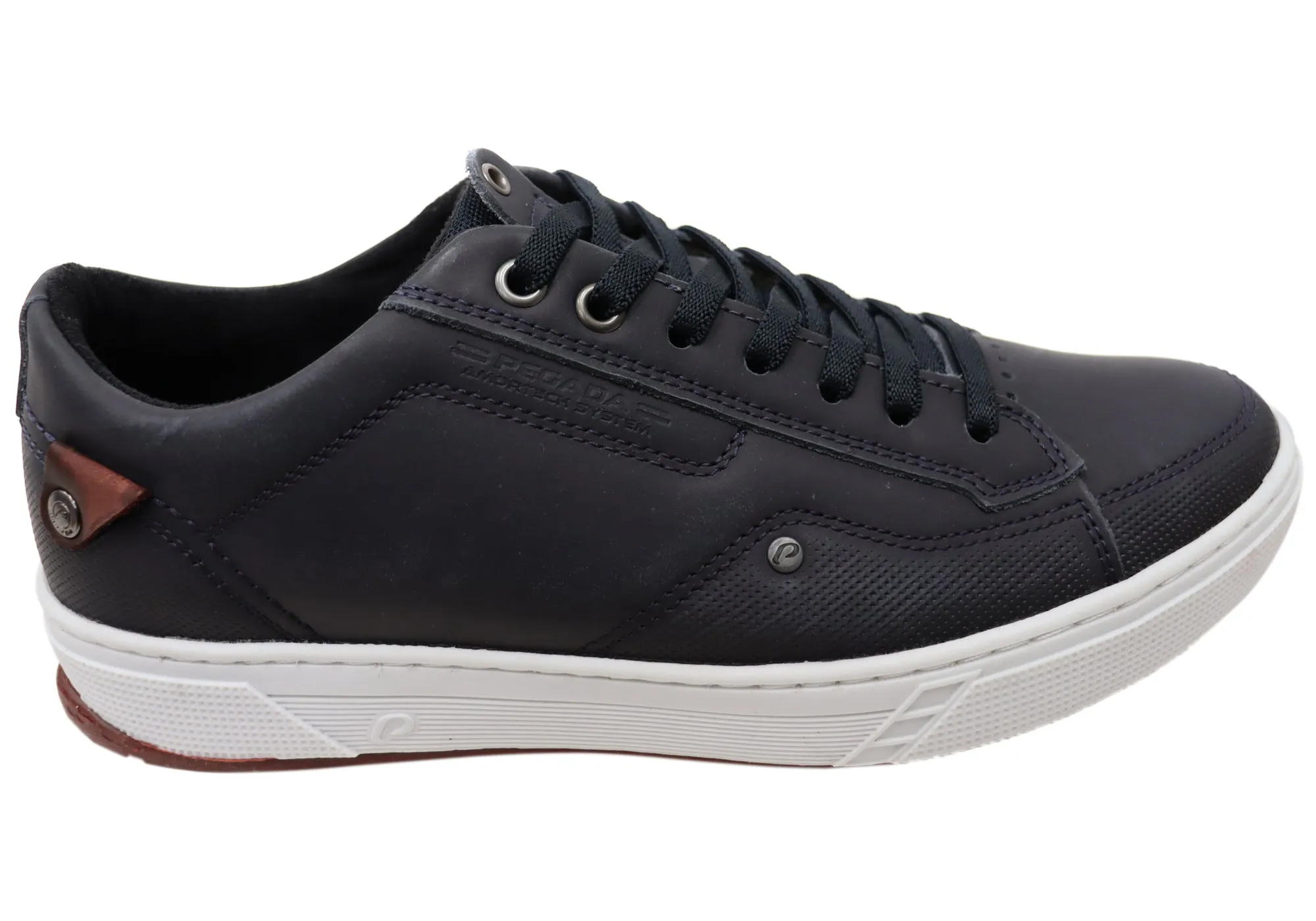Travel Friendly Fast Go Pegada Niko Mens Comfortable Leather Casual Shoes Made In Brazil