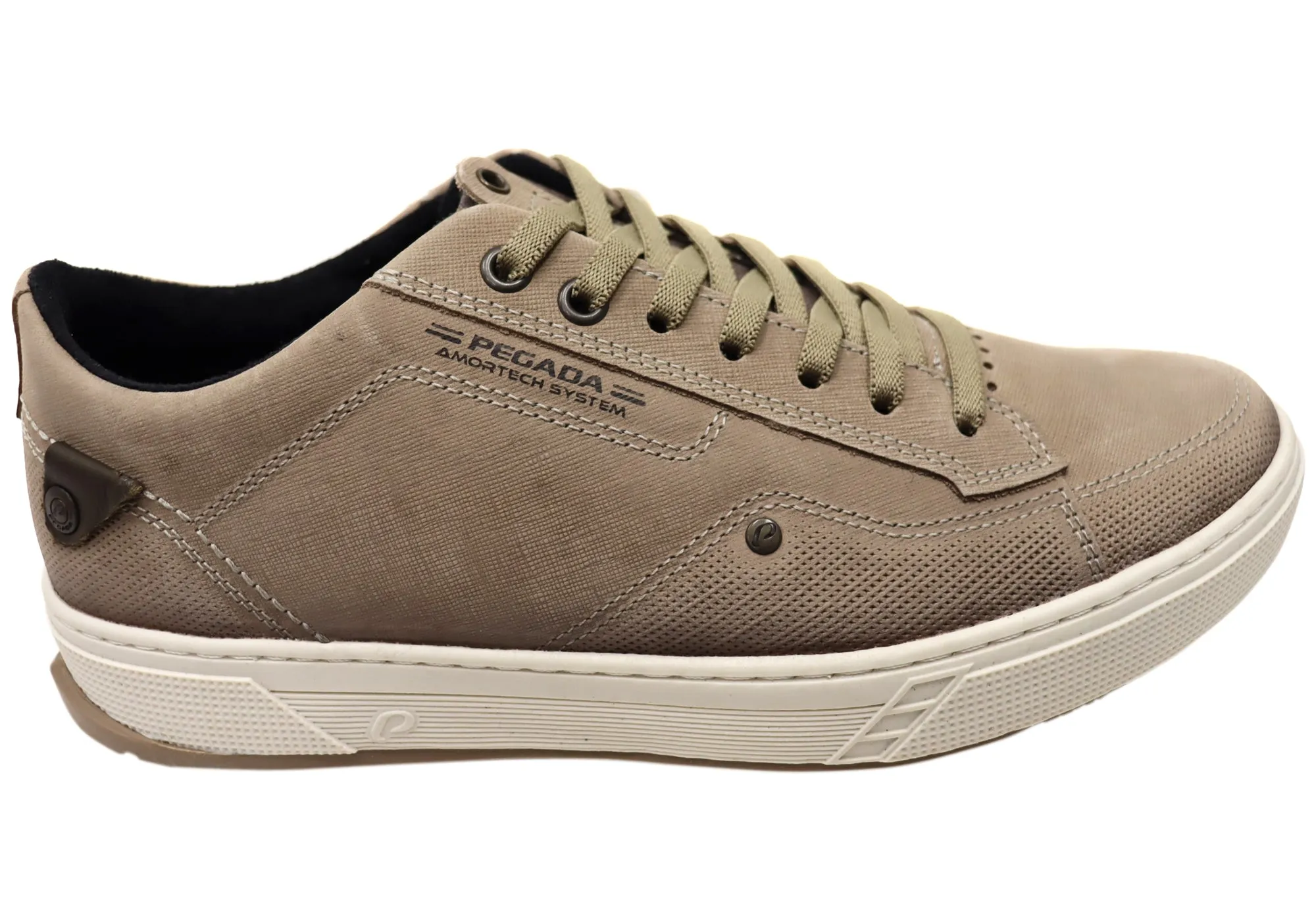 Support Motion Wind Jog Pegada Niko Mens Comfortable Leather Casual Shoes Made In Brazil