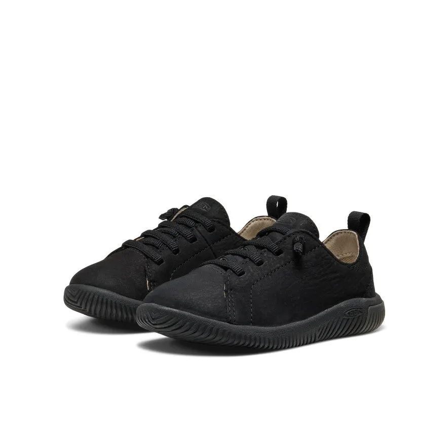 Breathable materials for kids Kid's apparel Little Kids' KNX Leather Sneaker  |  Triple Black