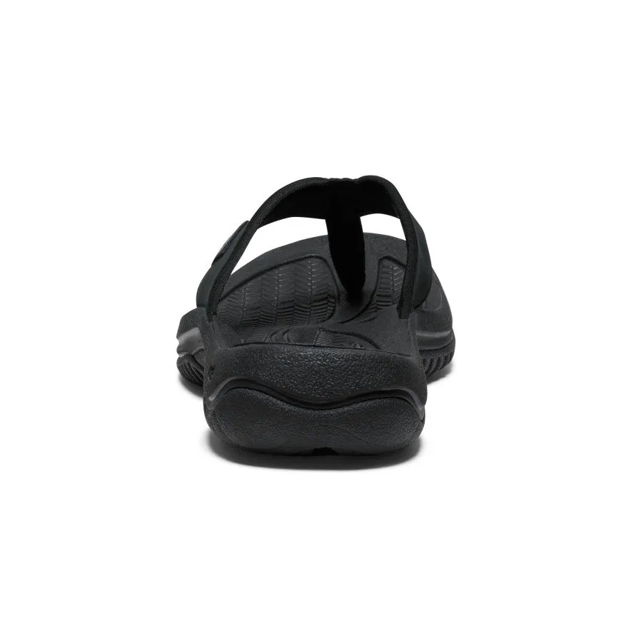 Men's Kona Leather Flip-Flop  |  Black/Steel Grey Resilient Pace