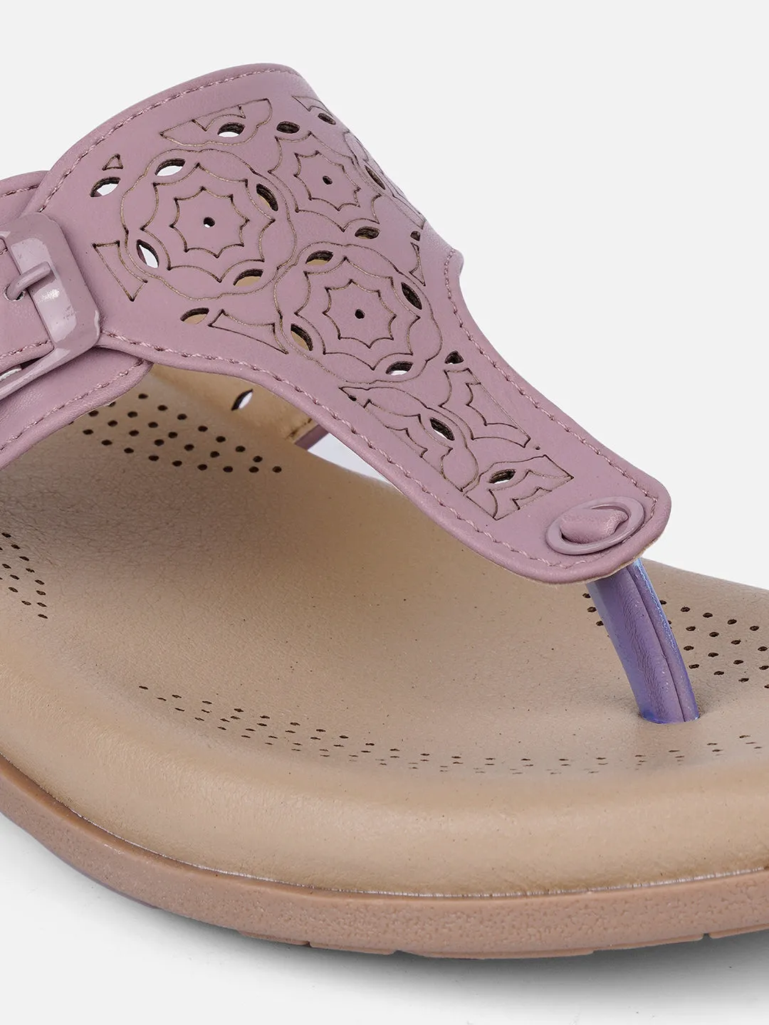 Women's Lavender Thong Sandals (IU6011) Easy Slide