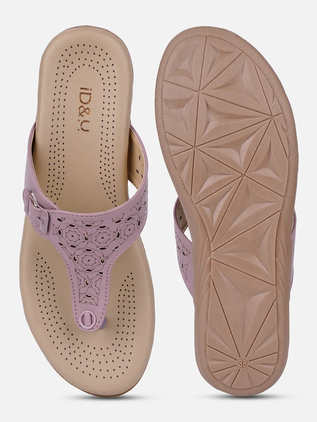 Women's Lavender Thong Sandals (IU6011) High   Quality FlexGrooves