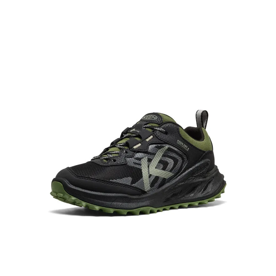 Soft Sole Slip Resistant Outsole Big Kids' Zionic Waterproof Shoe  |  Black/Bronze Green