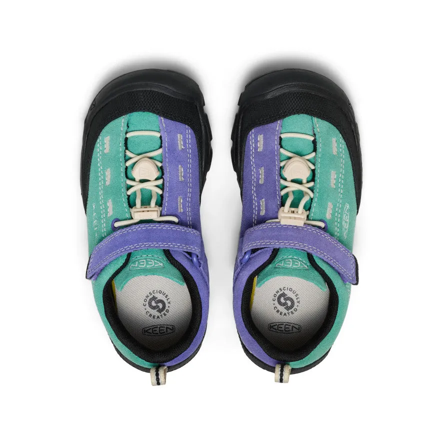 School - appropriate kids' shoes Lace - up kids' shoes Little Kids' Jasper II  |  Bright Aqua/Purple Opulence