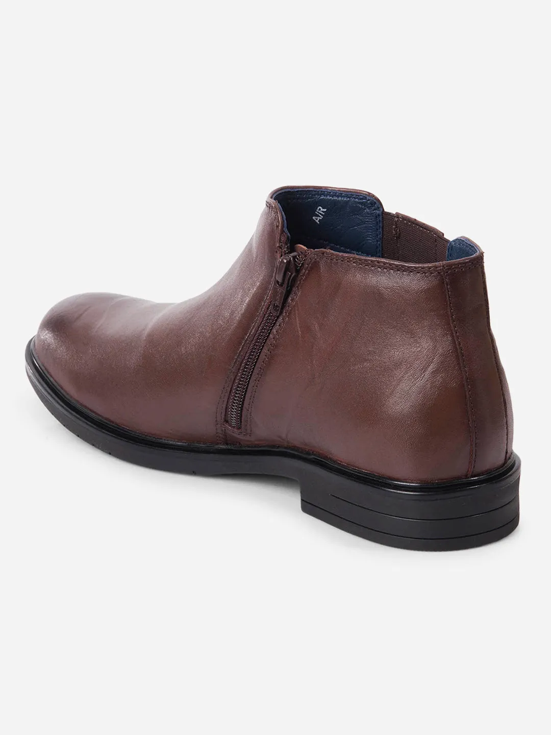 Peace Step Outfit Key Men's Brown Round Toe Casual Slip On Boots (ID2273)