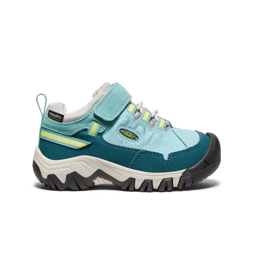 Little Kids' Targhee IV Waterproof Hiking Shoe  |  Reef Waters/Daiquiri Green Rock Guard Padded Comfort Cold Weather