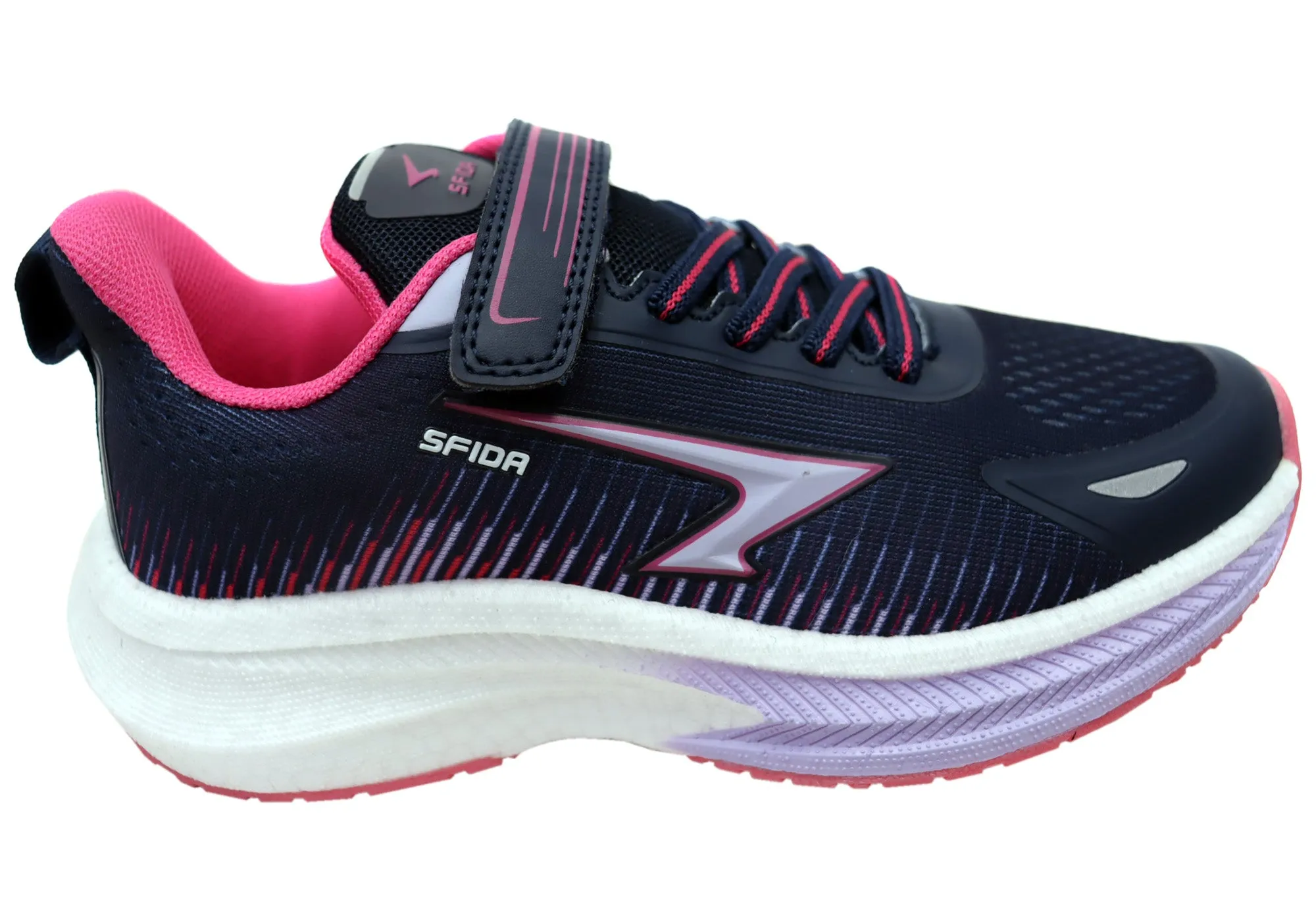 Shock Absorbing System Sfida Zephyr 2.0 Kids Girls Adjustable Strap Athletic Shoes
