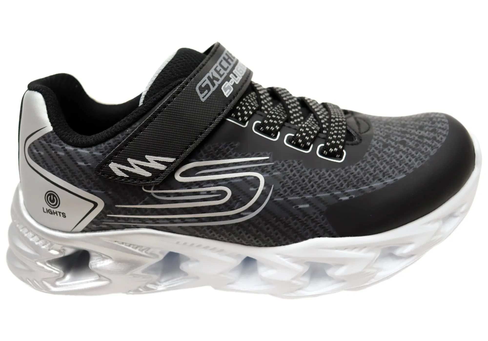 Skechers Kids Boys S Lights Vortex 2.0 Quantroid Comfortable Shoes Stretchable Kids' loafers