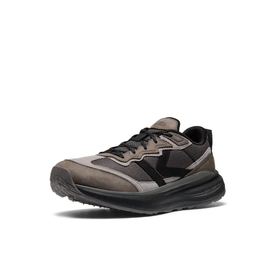 Slip Resistant Mountain Climber Men's WK500 Leather Walking Shoe  |  Steel Grey/Black