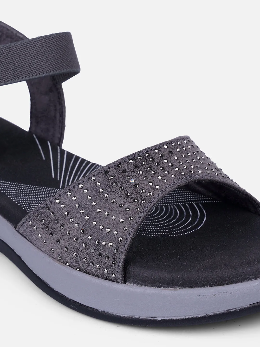 OdorResistant Outdoor Adventure Women's Grey Slingback Strap Sandals (IU6001)