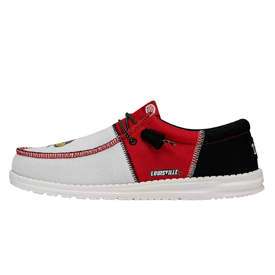 Clean White Men's Wally Tri Louisville Cardinals - Louisville Red/Black