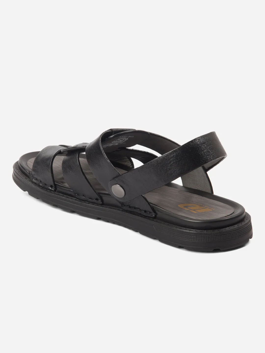 Pastel tone Men's Black Sandal (ID4242)