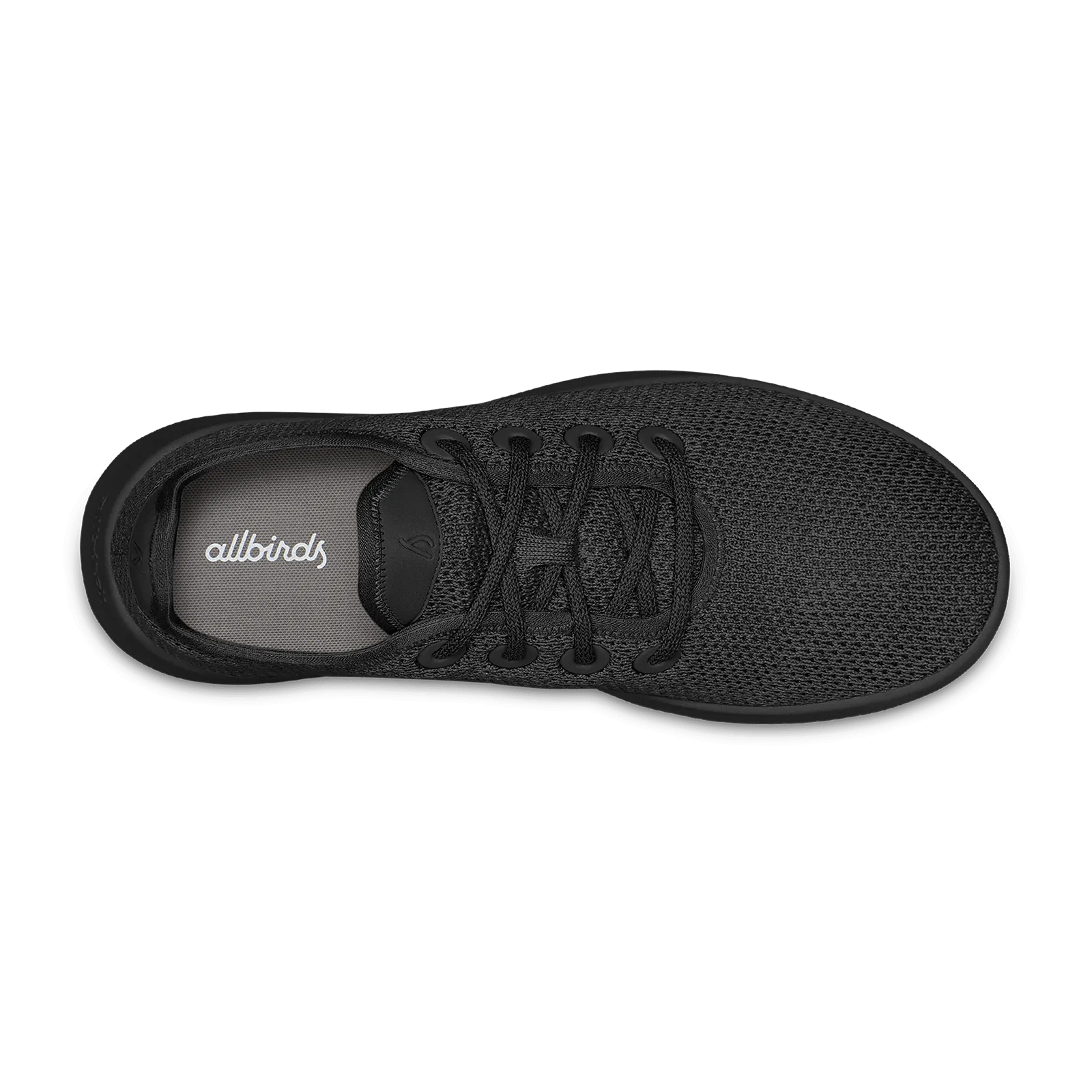 Women's Tree Runner - Jet Black (Black Sole) Compression Molding Clean Detail