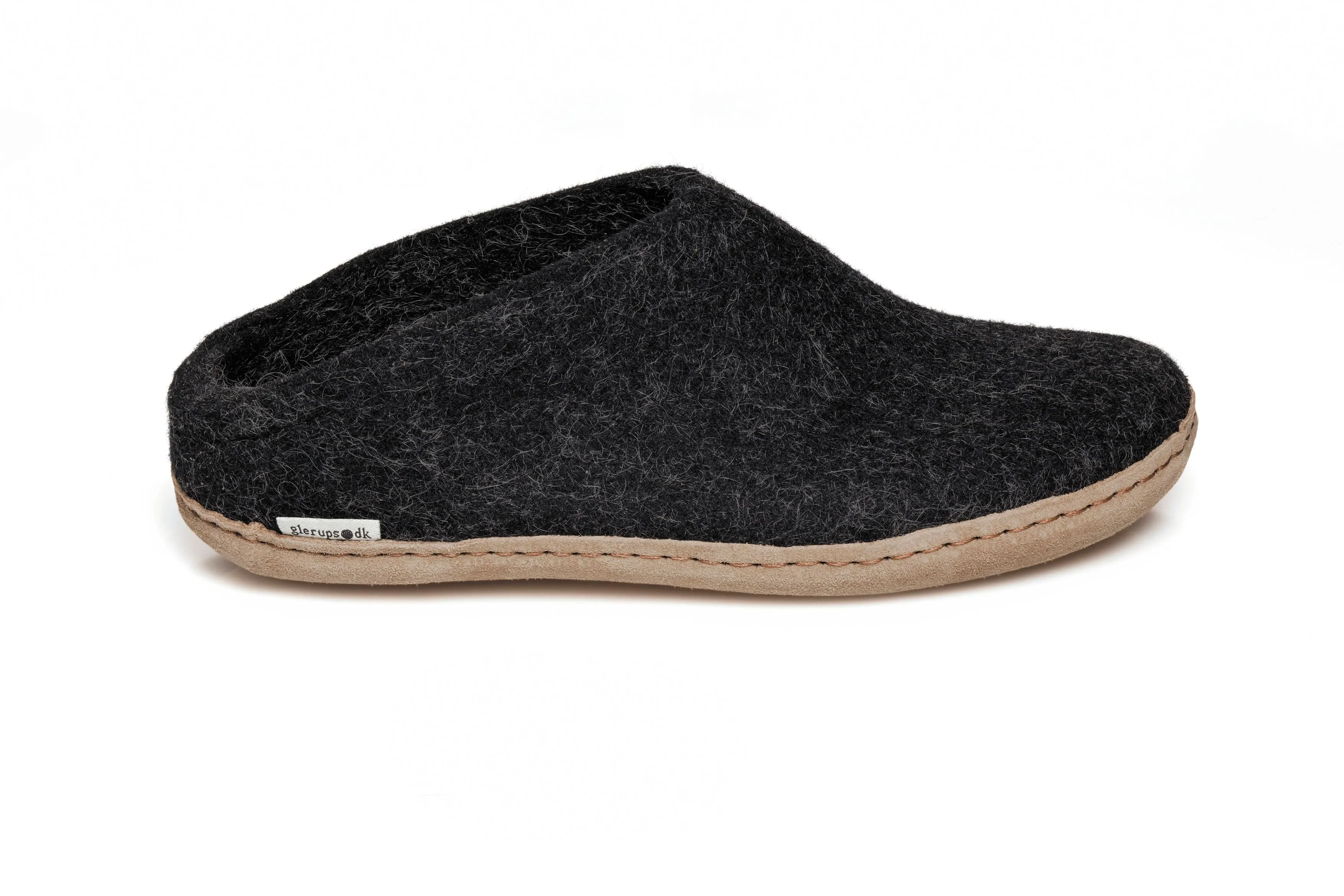 Silver Shine Ventilated Mesh Cold Weather Glerups Slippers: Slip-on, Charcoal, Leather B-02-00