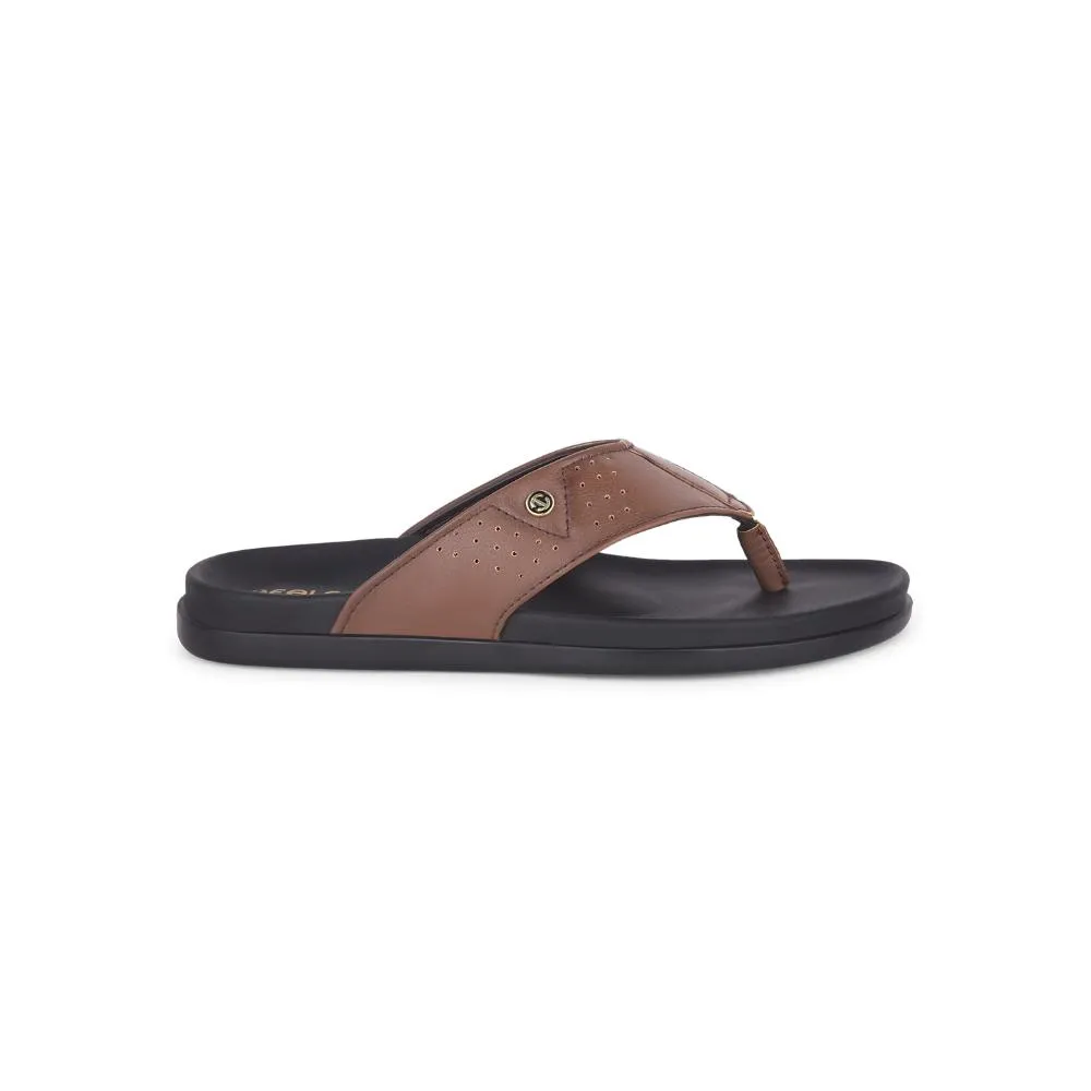 mesh construction Hill Walk Healers Casual Tan Slippers For Men LEEKS-1 By Liberty