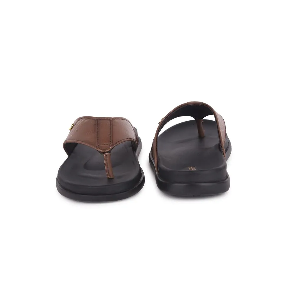 Healers Casual Tan Slippers For Men LEEKS-1 By Liberty Comfort Heel King Walk