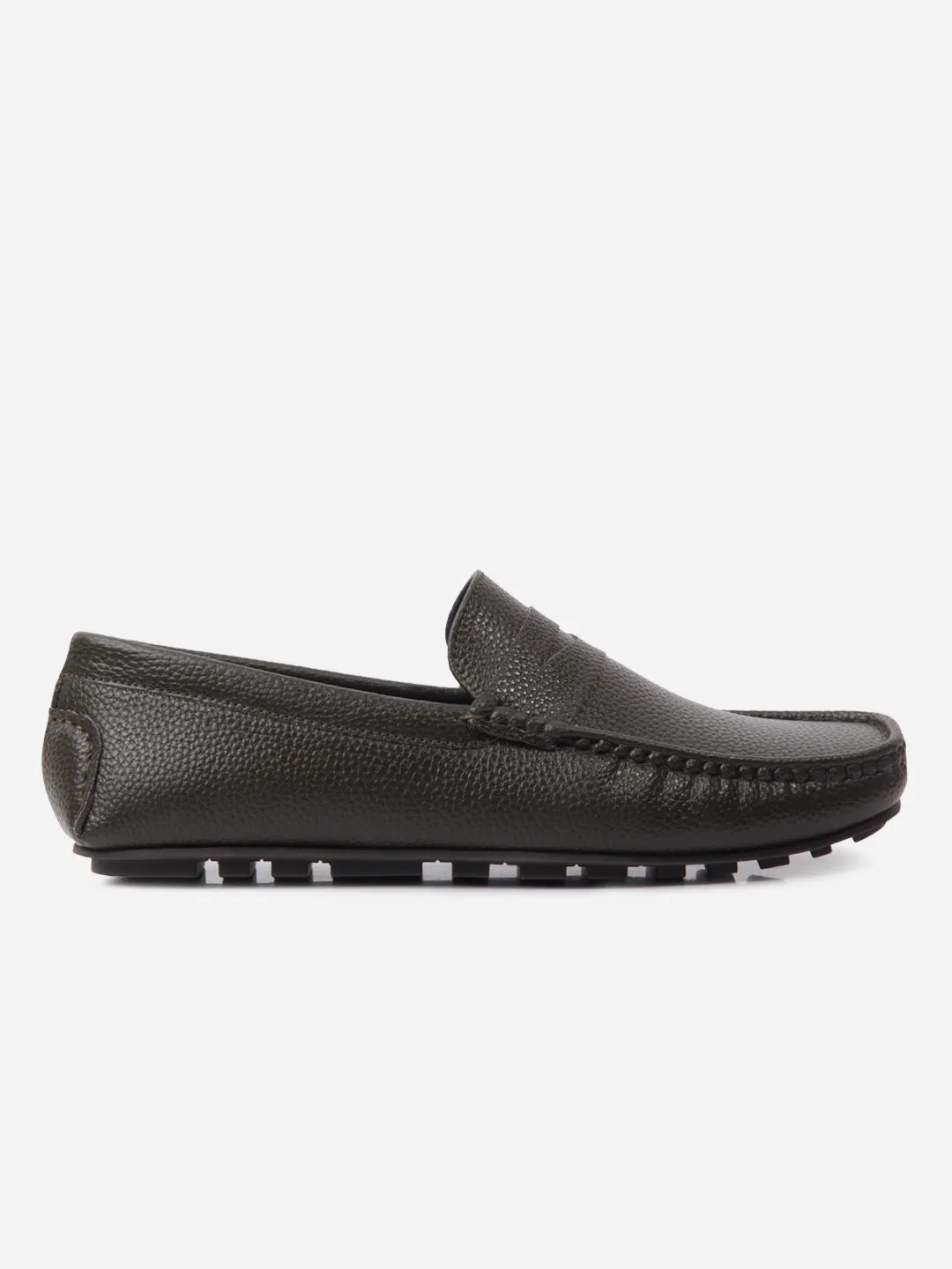 Heritage Line Foot Glow Men's Olive Moc Toe Casual Loafer (IX4110)