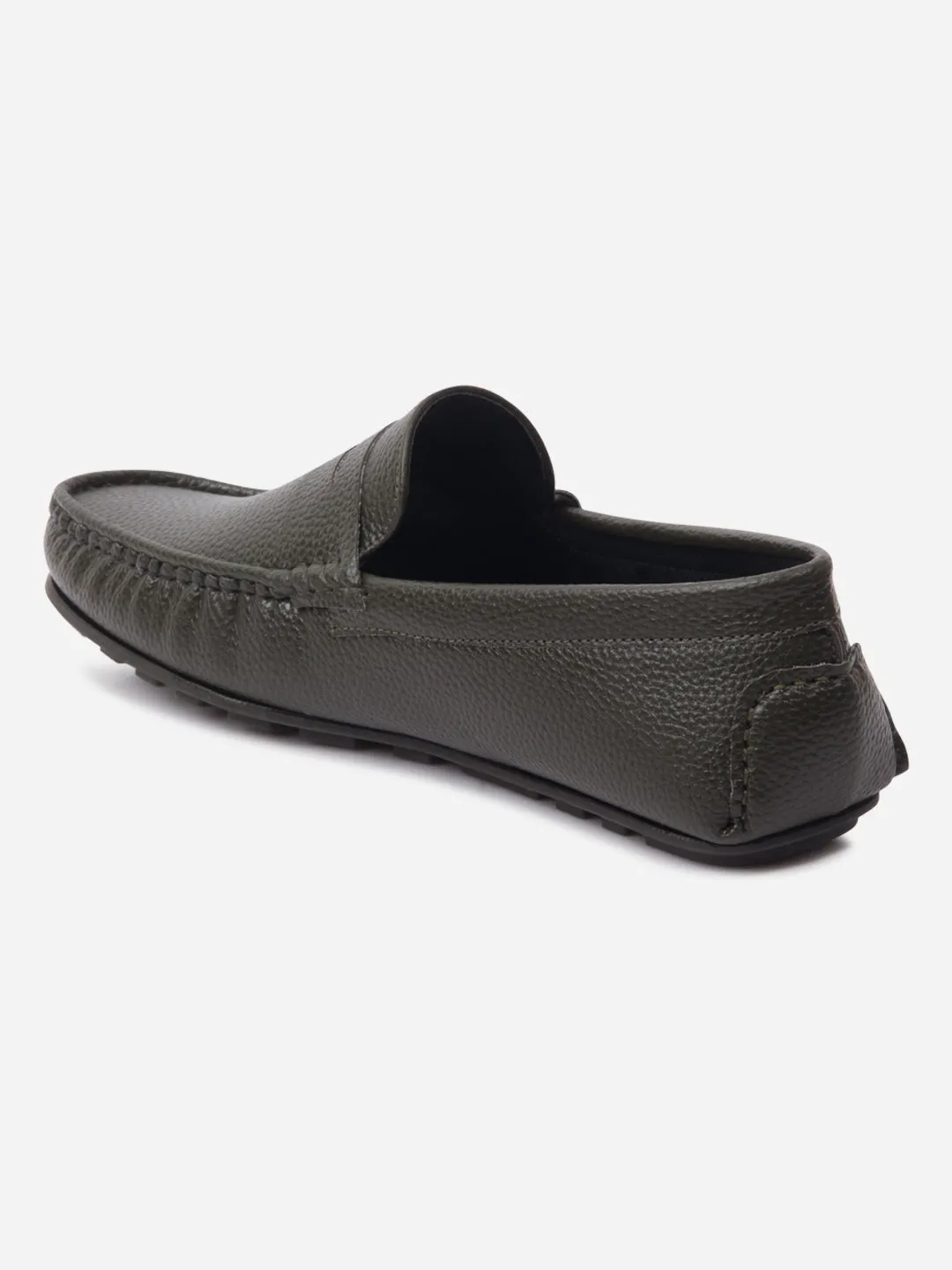 Event Mode Men's Olive Moc Toe Casual Loafer (IX4110)