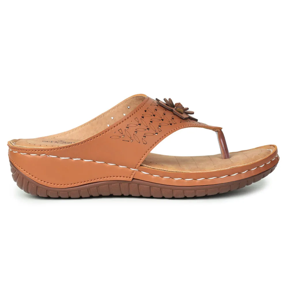 Quick Life Energy Rise Senorita Casual Tan Slippers For Women LAF-756 By Liberty