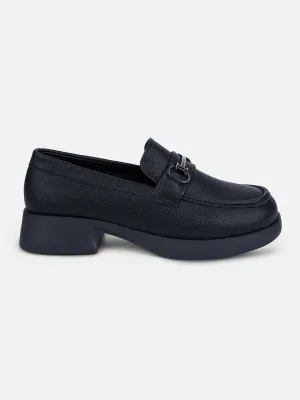 Jump Step Lined interior Women's Black Block Heel Slip On (IU2004)
