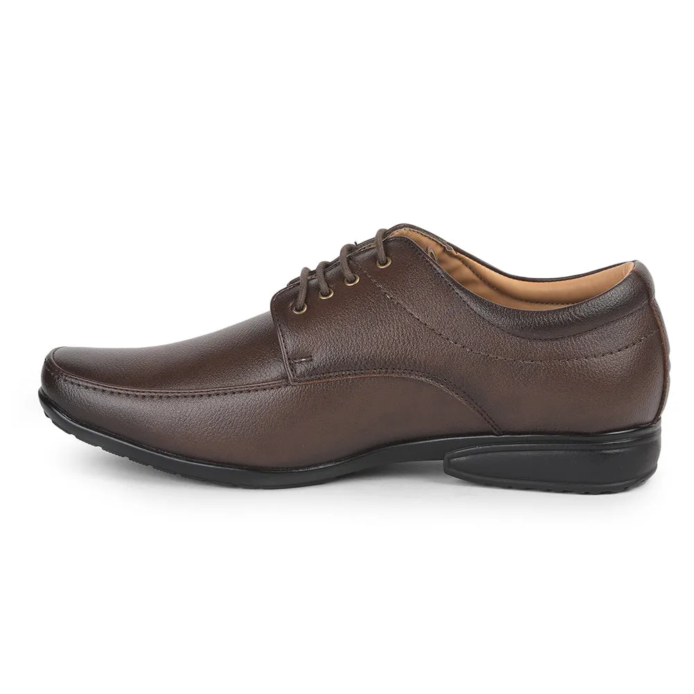Easy Clean Anti Slip Fortune Brown Formal Lace Up Shoes For Men UVL-33 By Liberty
