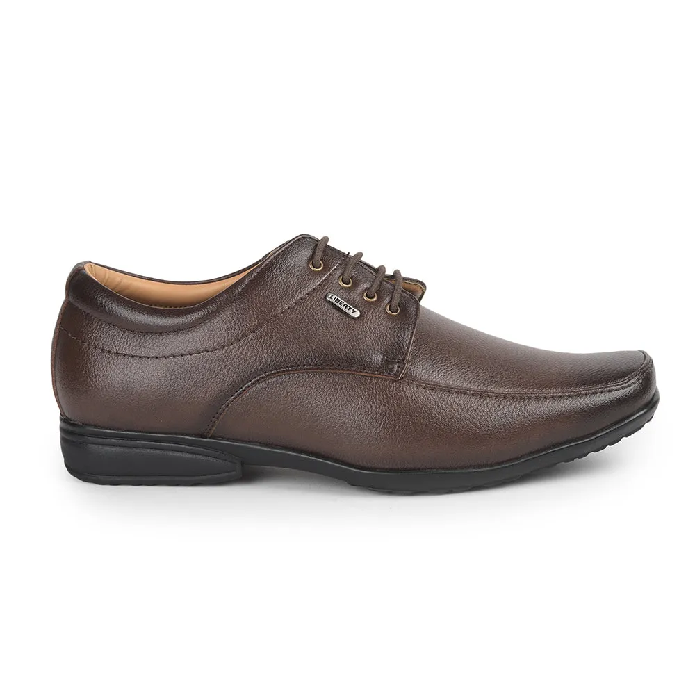 Fortune Brown Formal Lace Up Shoes For Men UVL-33 By Liberty Smart Casual Nordic Line