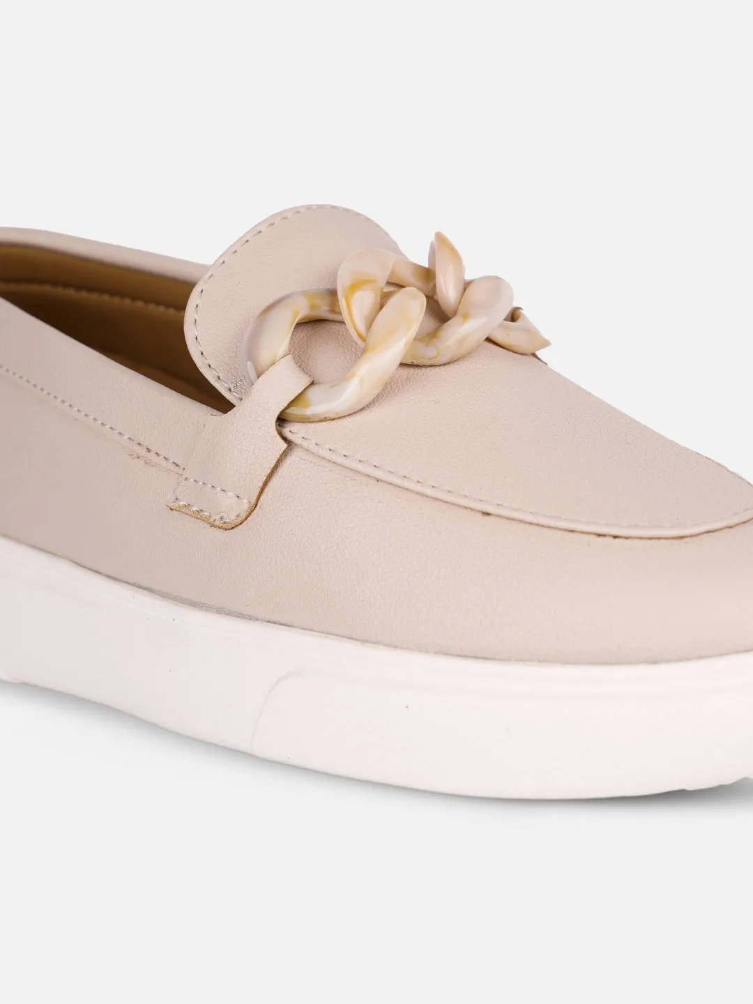 Any Occasion Women's Beige Casual Slip On (IU1018)