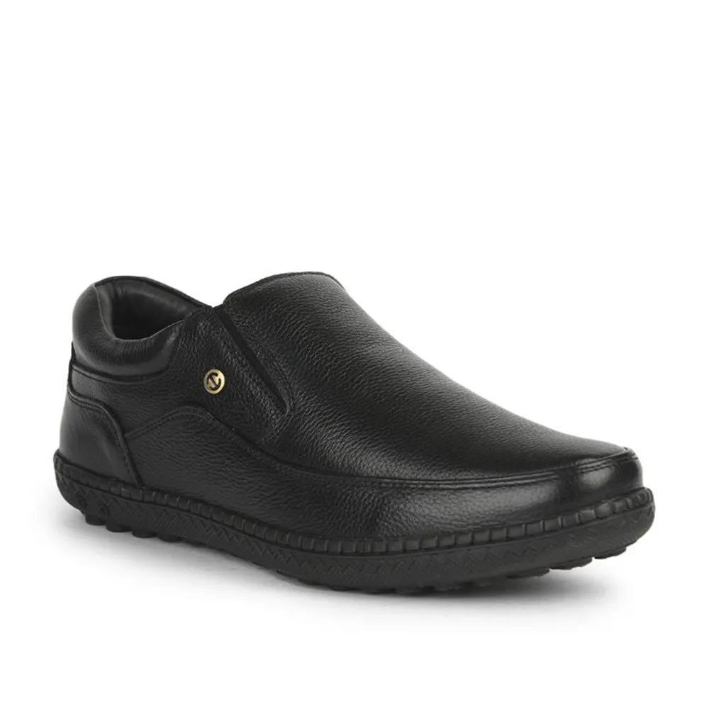 Healers Formal (Black) Non lacing Shoes For Men ER-38 By Liberty Fashionable Design