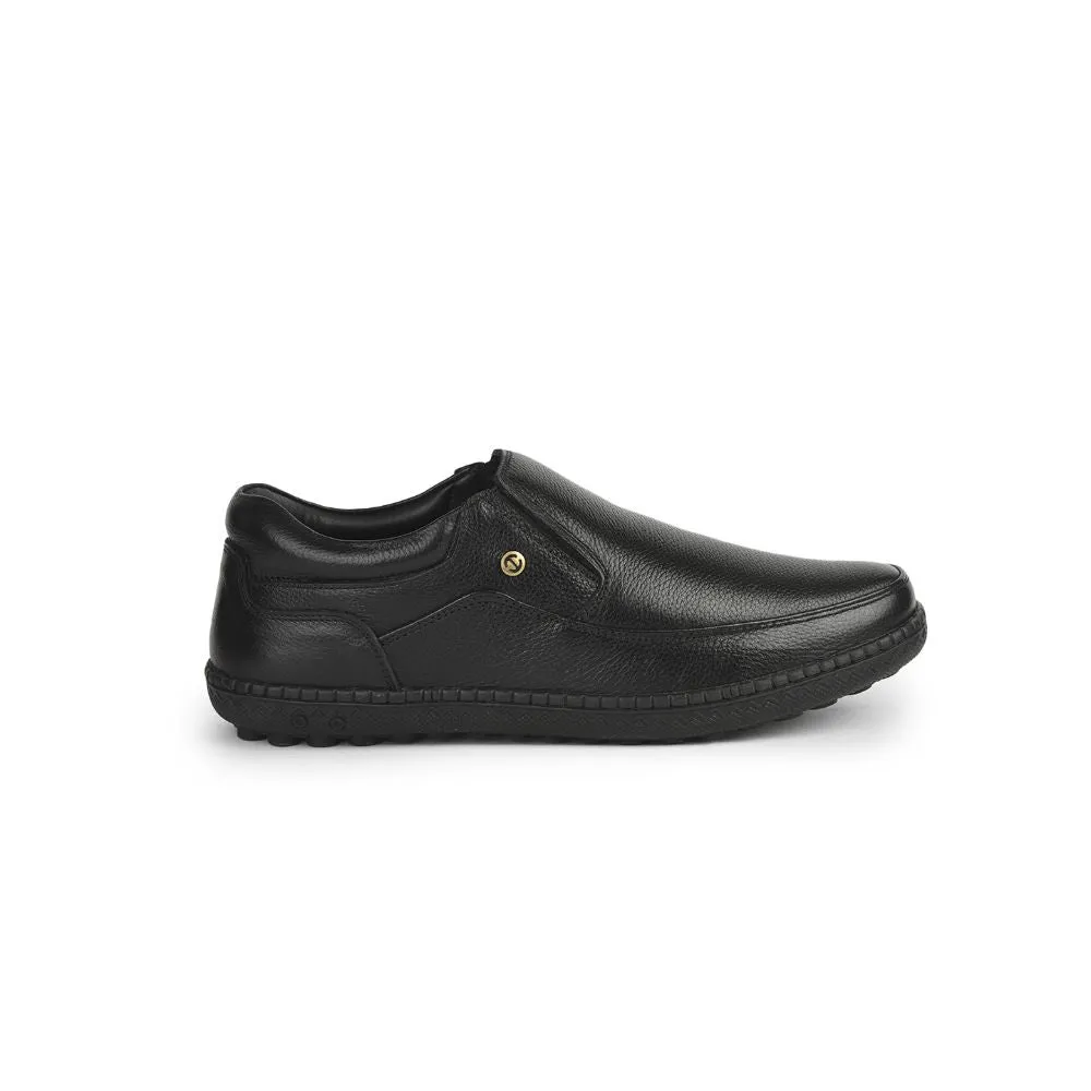 Toe Ease Healers Formal (Black) Non lacing Shoes For Men ER-38 By Liberty
