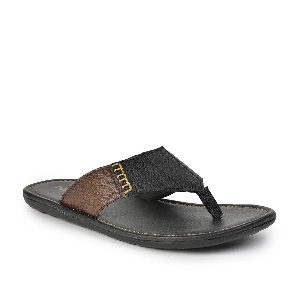 Coolers Casual Black Slippers For Men AVN-13 By Liberty Ergonomic Design Form Shade