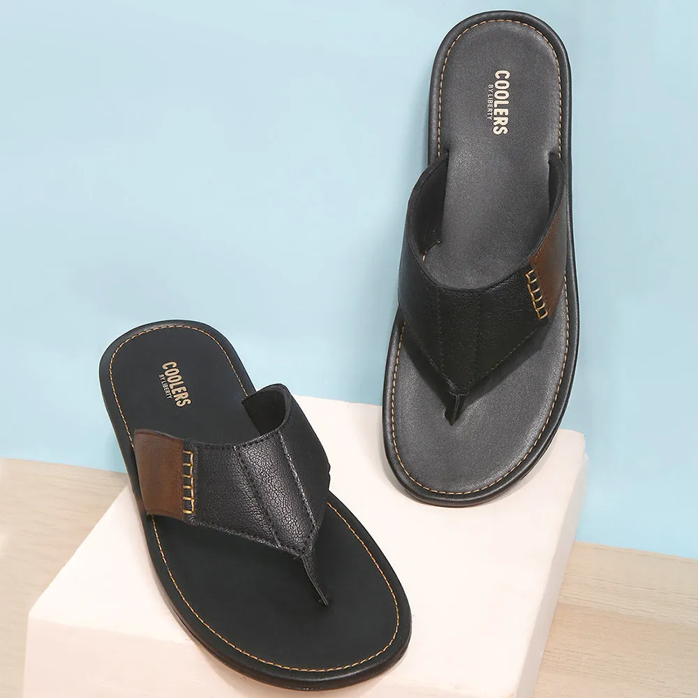 Coolers Casual Black Slippers For Men AVN-13 By Liberty All Terrain Urban Walkers