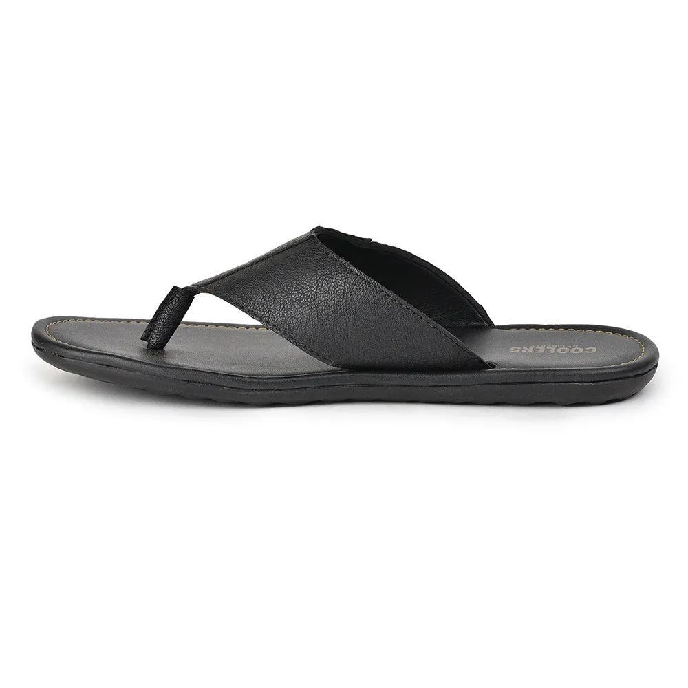 Zen Step Coolers Casual Black Slippers For Men AVN-13 By Liberty