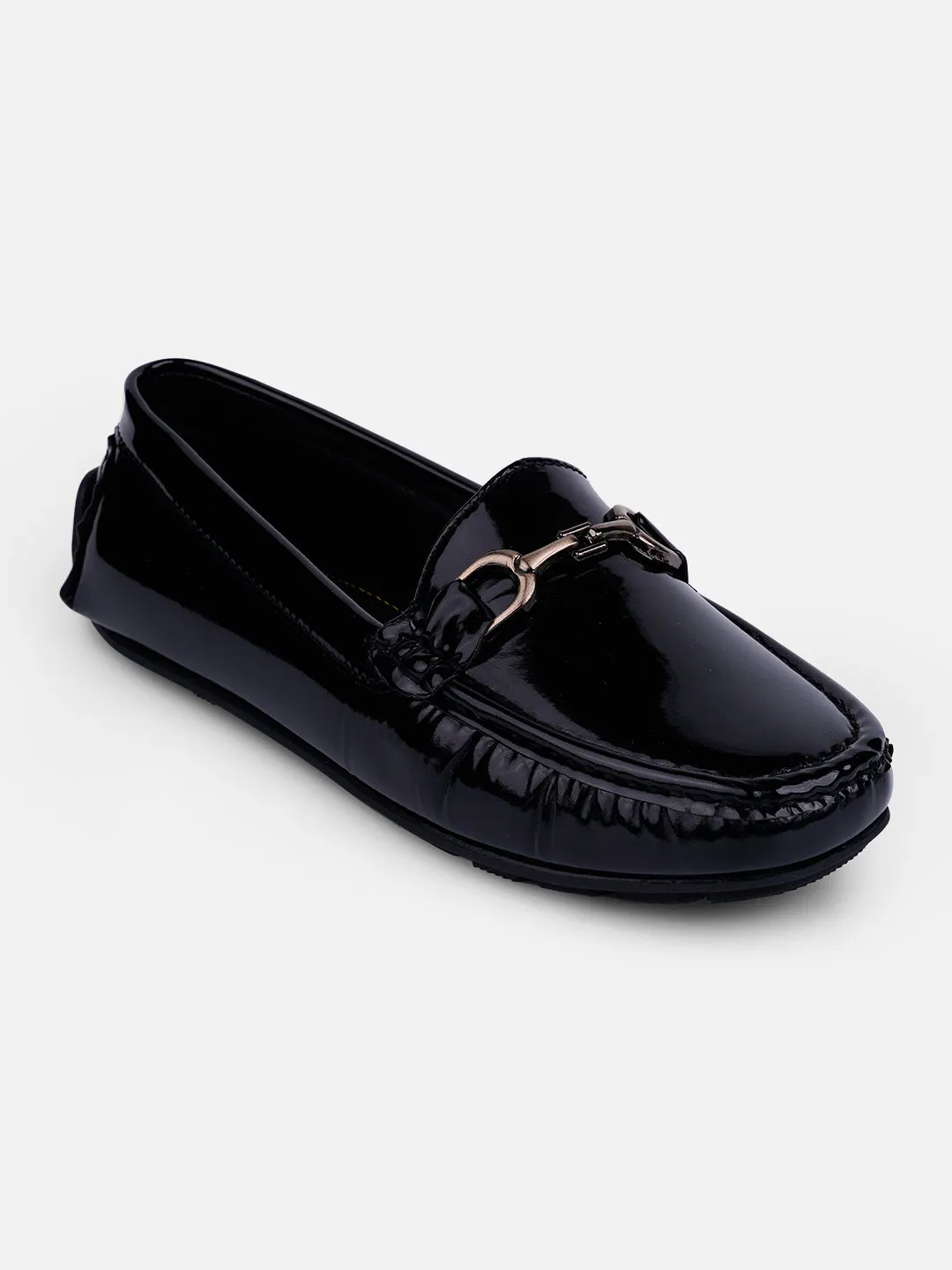 Cushion Points Clear Hike Women's Black Soft & Flexy Loafers (IU2006)